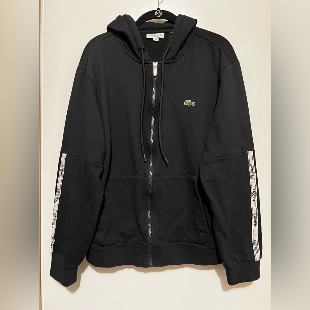 Lacoste Black Zip Up Hoodie